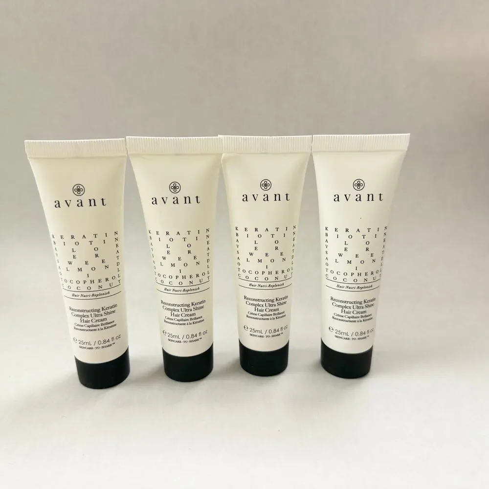 New Avant Reconstructing Keratin Complex Ultra Shine Hair Cream 0.84 fl oz x4